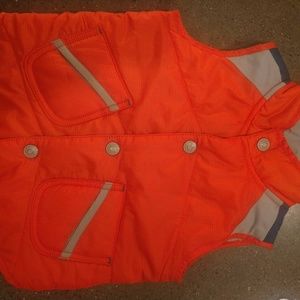 Genuine Kids boys vest orange gray reversible EUC
